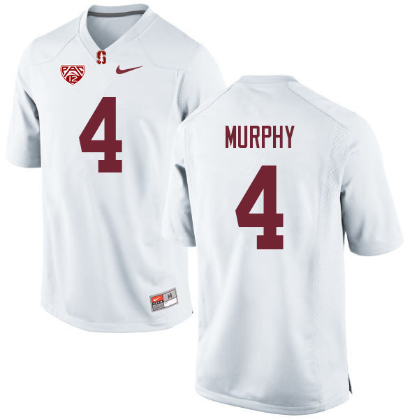 Men #4 Alameen Murphy Stanford Cardinal College Football Jerseys Sale-White - Click Image to Close